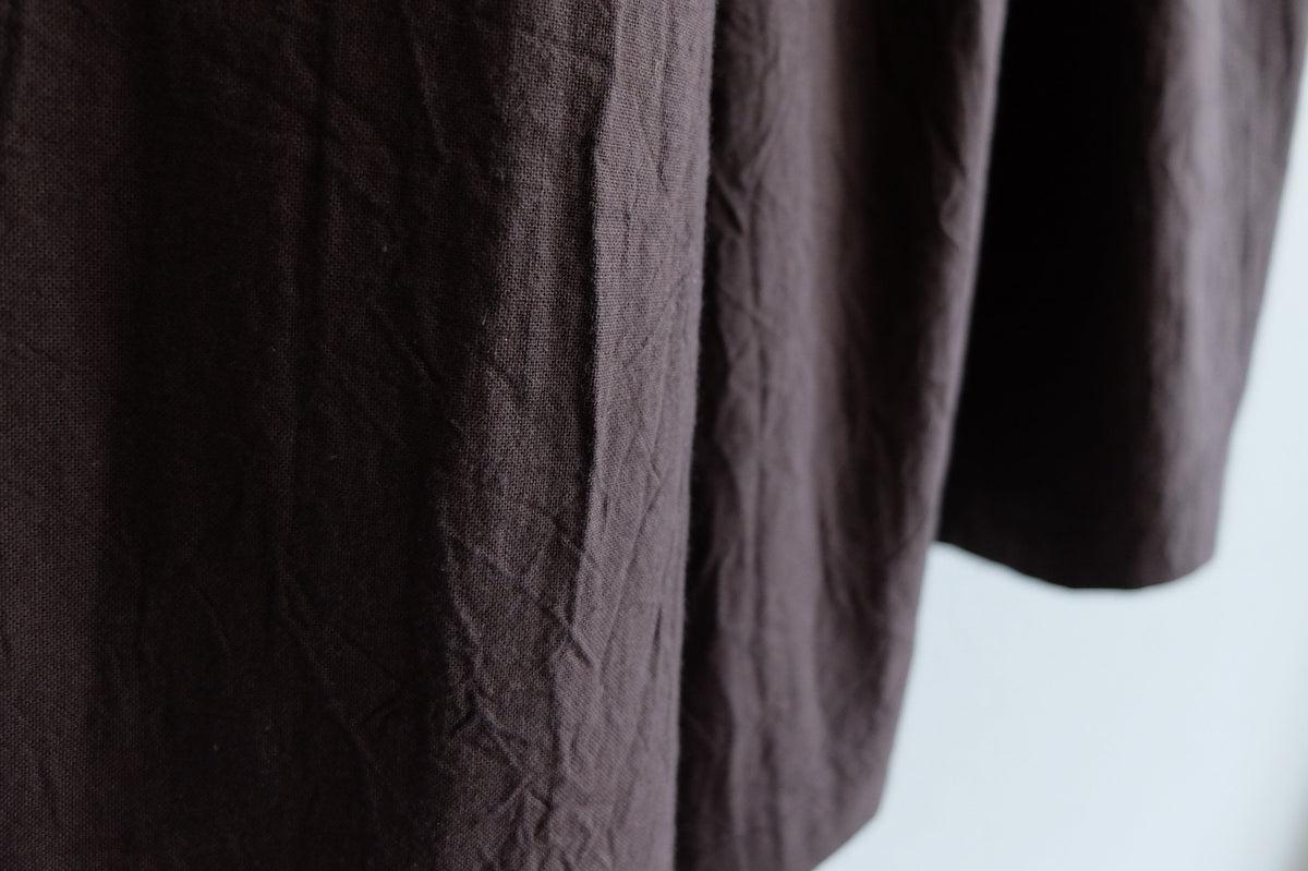きるもの 袴パンツ｜コットンワッシャー 茶｜unisex freesize