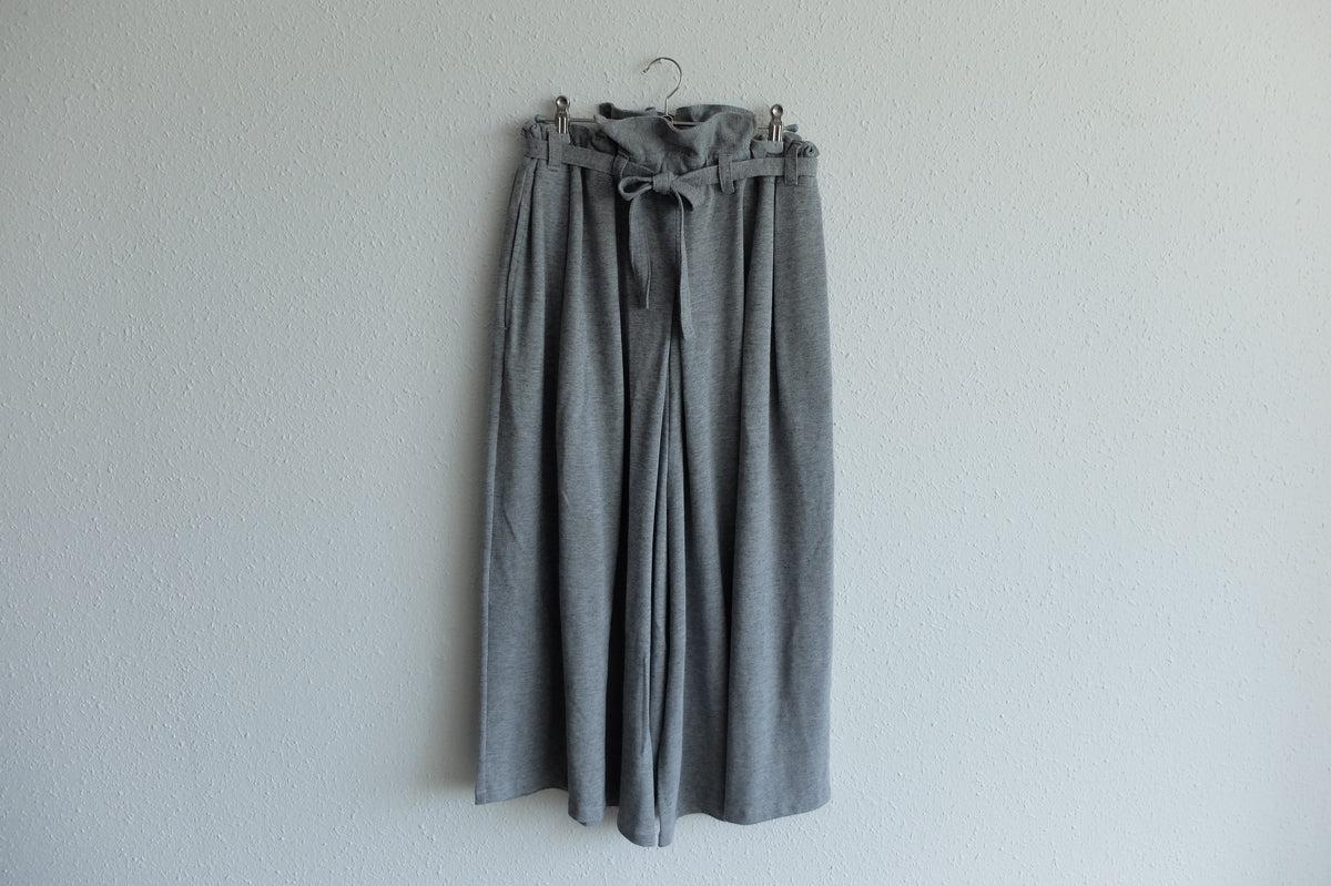 きるもの 袴パンツ｜オーガニックコットン鹿の子編み グレー｜unisex freesize