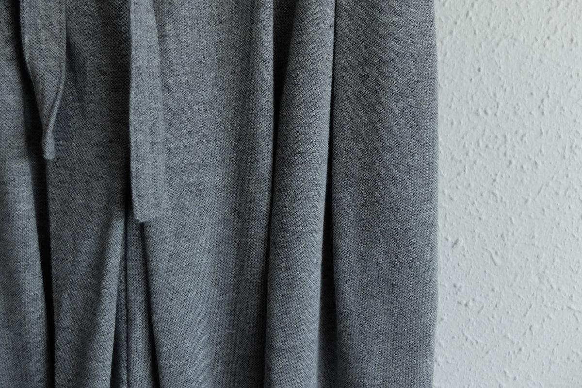 きるもの 袴パンツ｜オーガニックコットン鹿の子編み グレー｜unisex freesize