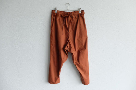 きるもの｜もんぺパンツ｜タイプライターストレッチ｜えんじ｜unisex freesize