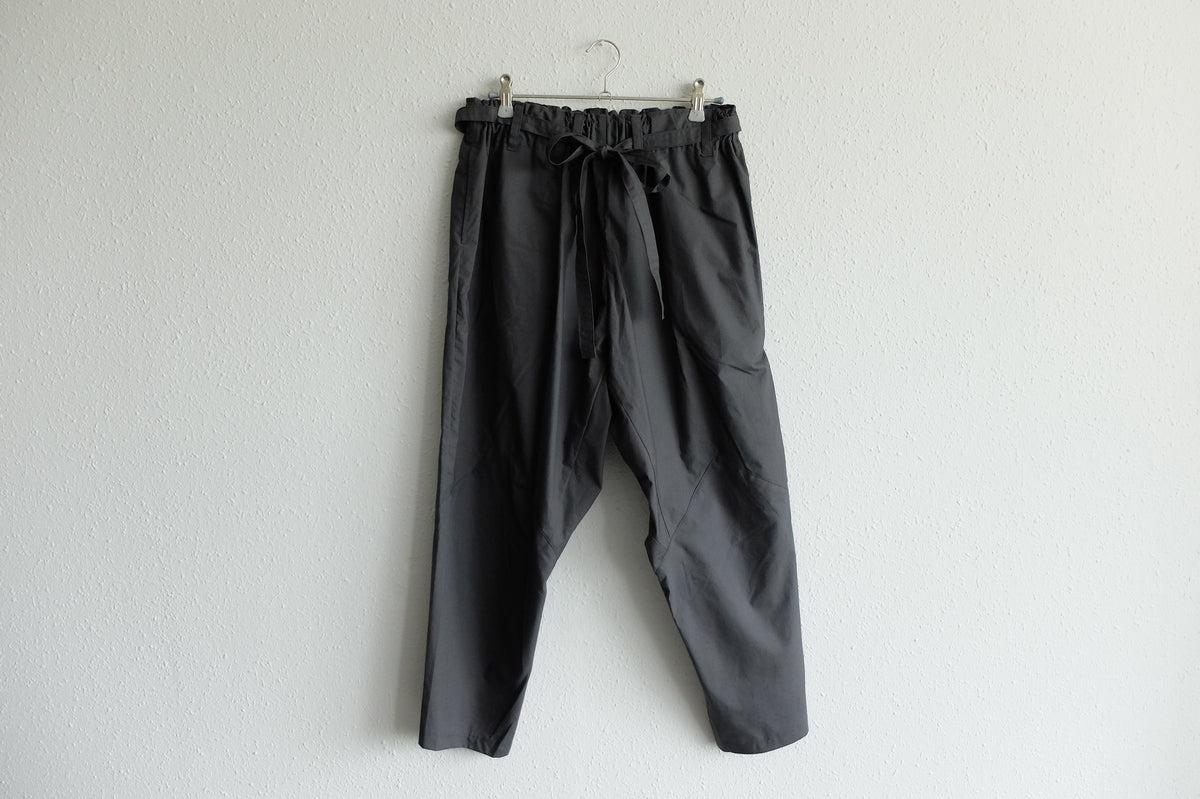 きるもの｜もんぺパンツ｜タイプライター｜チャコール｜unisex freesize