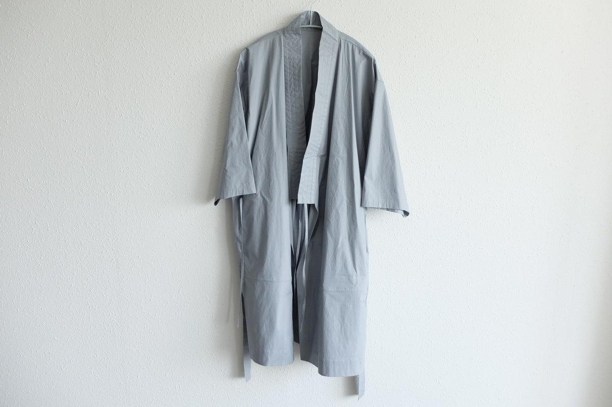 きるもの｜道着ローブ｜タイプライターストレッチ グレー｜unisex freesize
