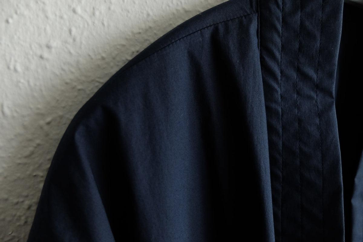 きるもの｜道着ローブ｜タイプライターストレッチ 紺｜unisex freesize