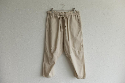 きるもの|もんぺパンツ|タイプライター|ライトベージュ|unisex freesize