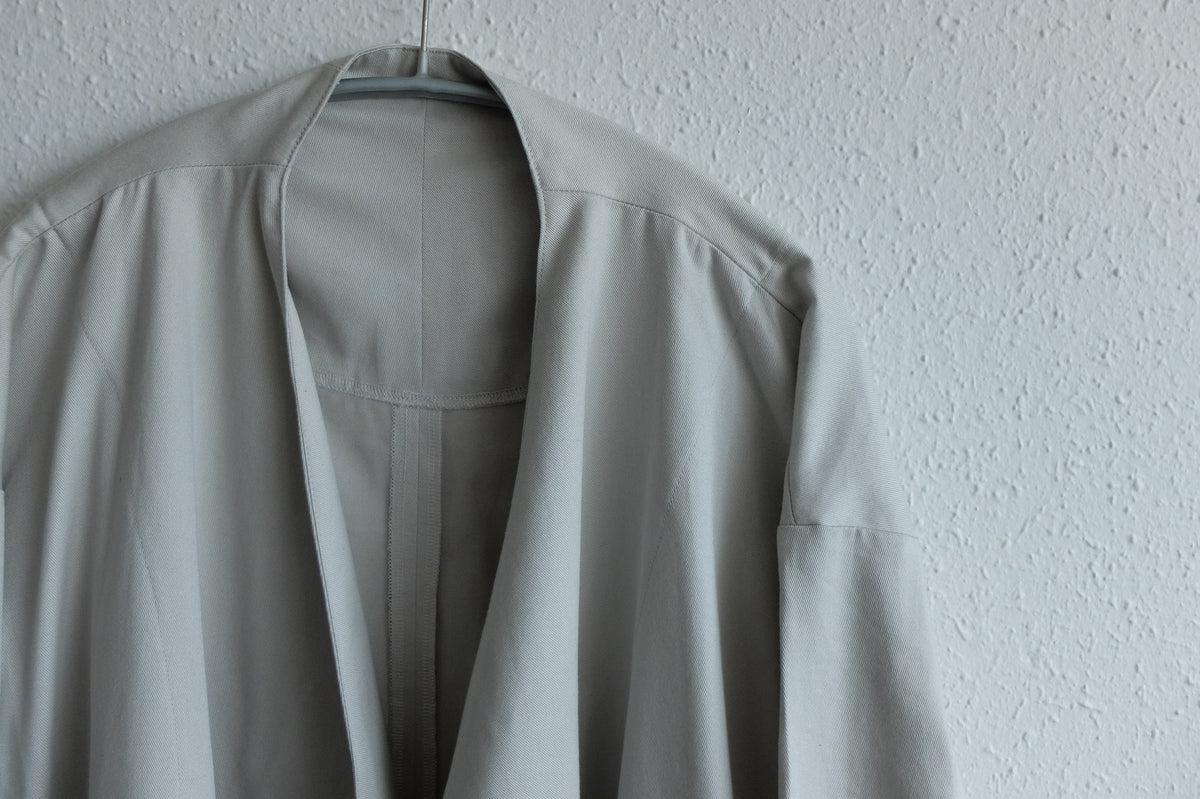 きるもの｜JKT弐｜コットンツイル｜ライトグレー｜unisex freesize