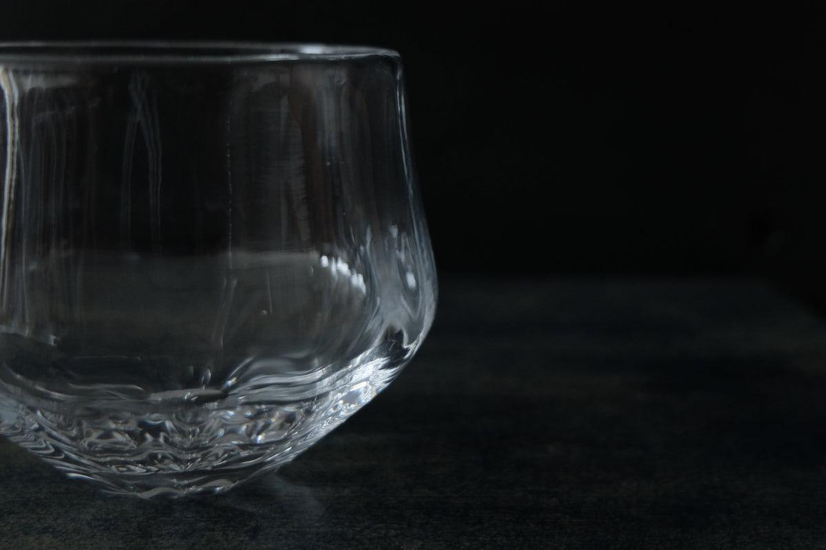 吹きガラスのグラス 六角