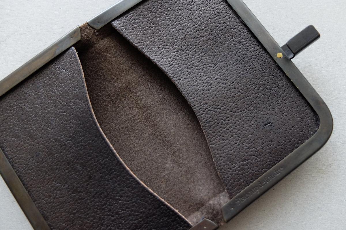 card case ＜熊革鉄媒染＞