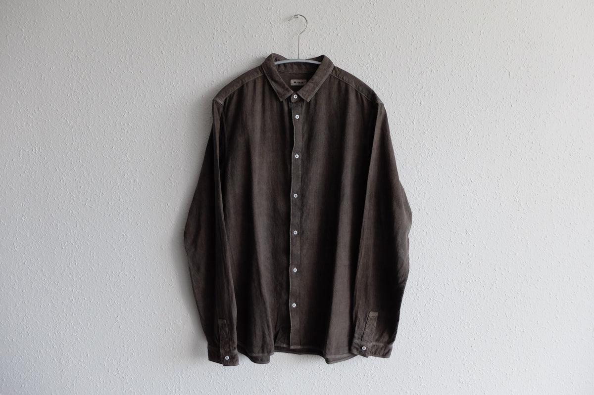MITTAN / カディシャツ ベンガラ灰茶×松煙 SH-81B / unisex