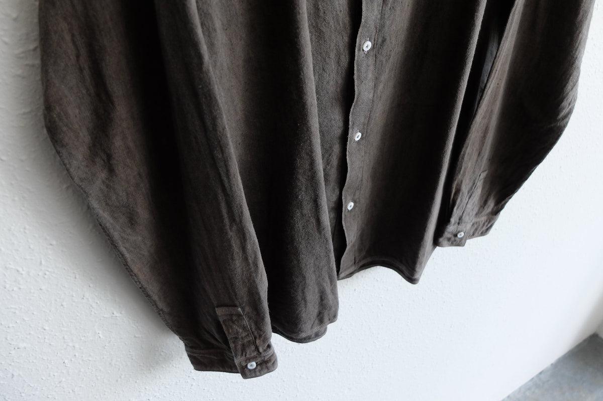 MITTAN / カディシャツ ベンガラ灰茶×松煙 SH-81B / unisex