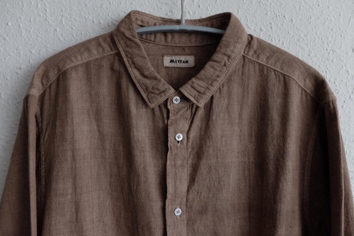 MITTAN / カディシャツ ベンガラ灰茶 SH-81B / unisex