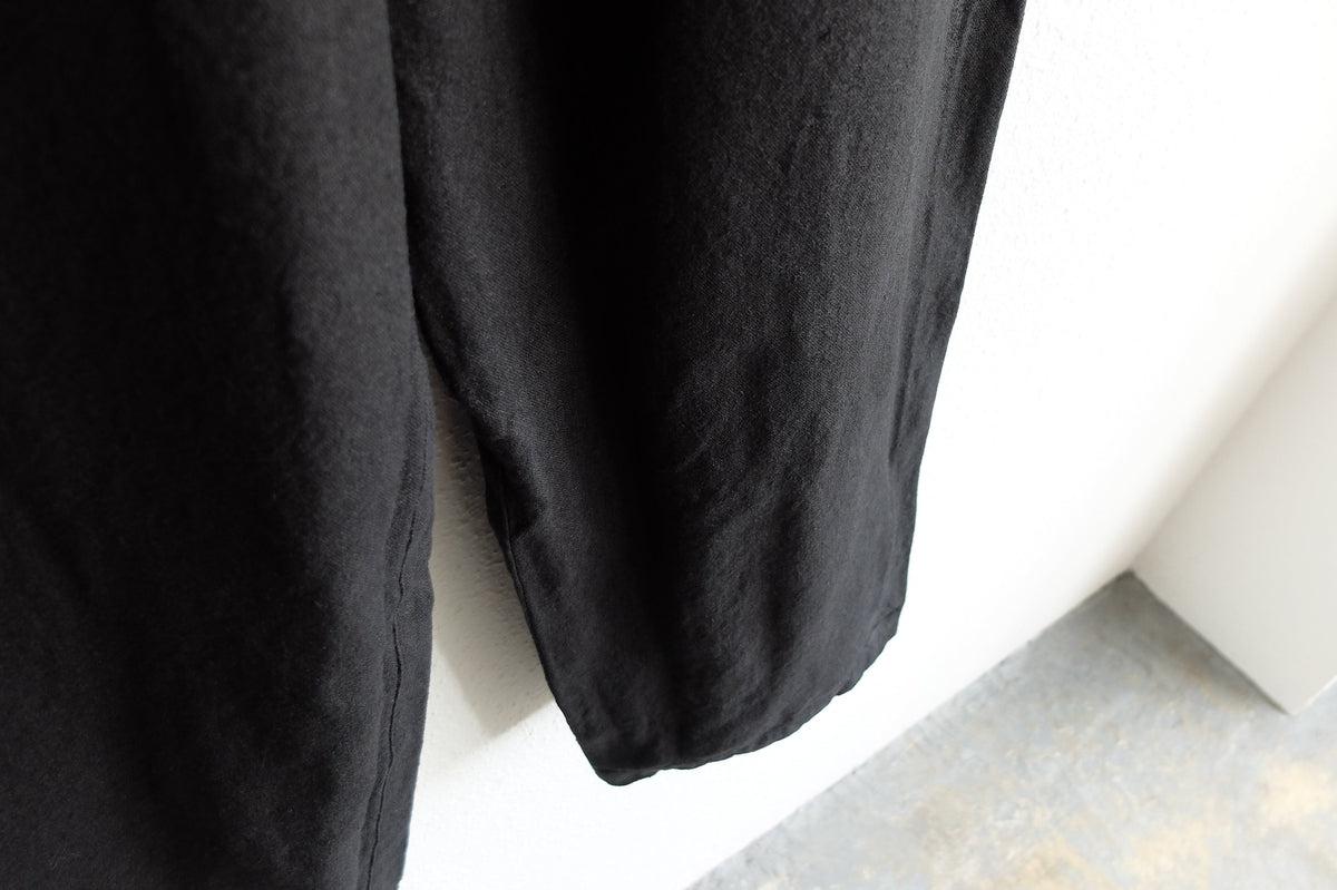 MITTAN / 亜麻苧麻ワイドパンツ 黒 PT-92 / unisex