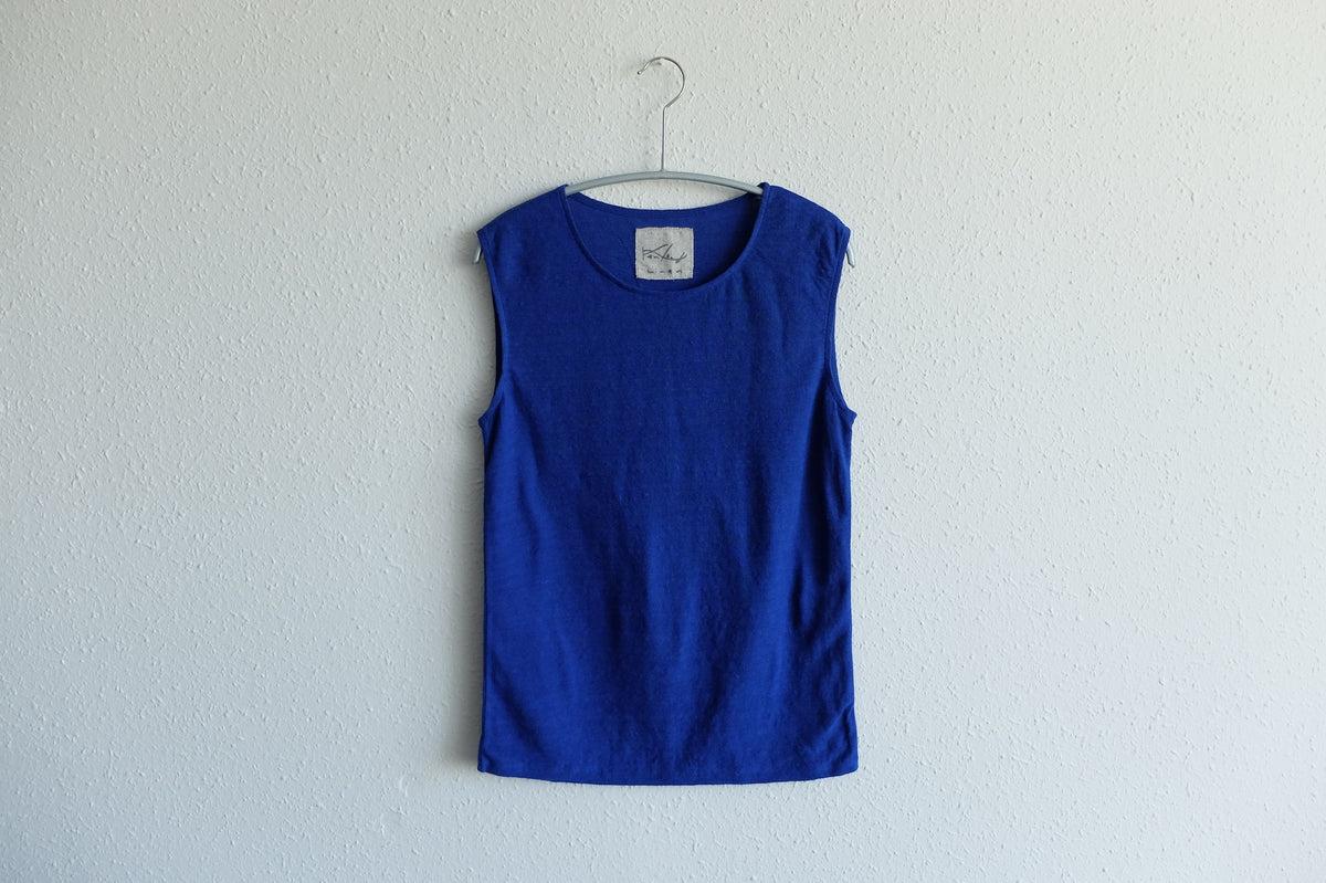 リネンコットンアンダーウェア ノースリーブ｜レディース｜花紺