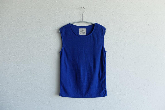 リネンコットンアンダーウェア ノースリーブ|レディース|花紺