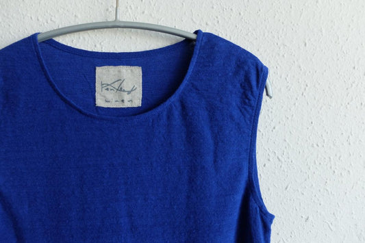 リネンコットンアンダーウェア ノースリーブ｜レディース｜花紺