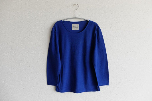 リネンコットンアンダーウェア7分袖｜レディース｜花紺