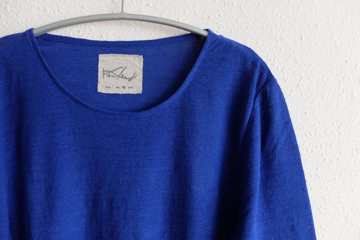 リネンコットンアンダーウェア7分袖｜レディース｜花紺