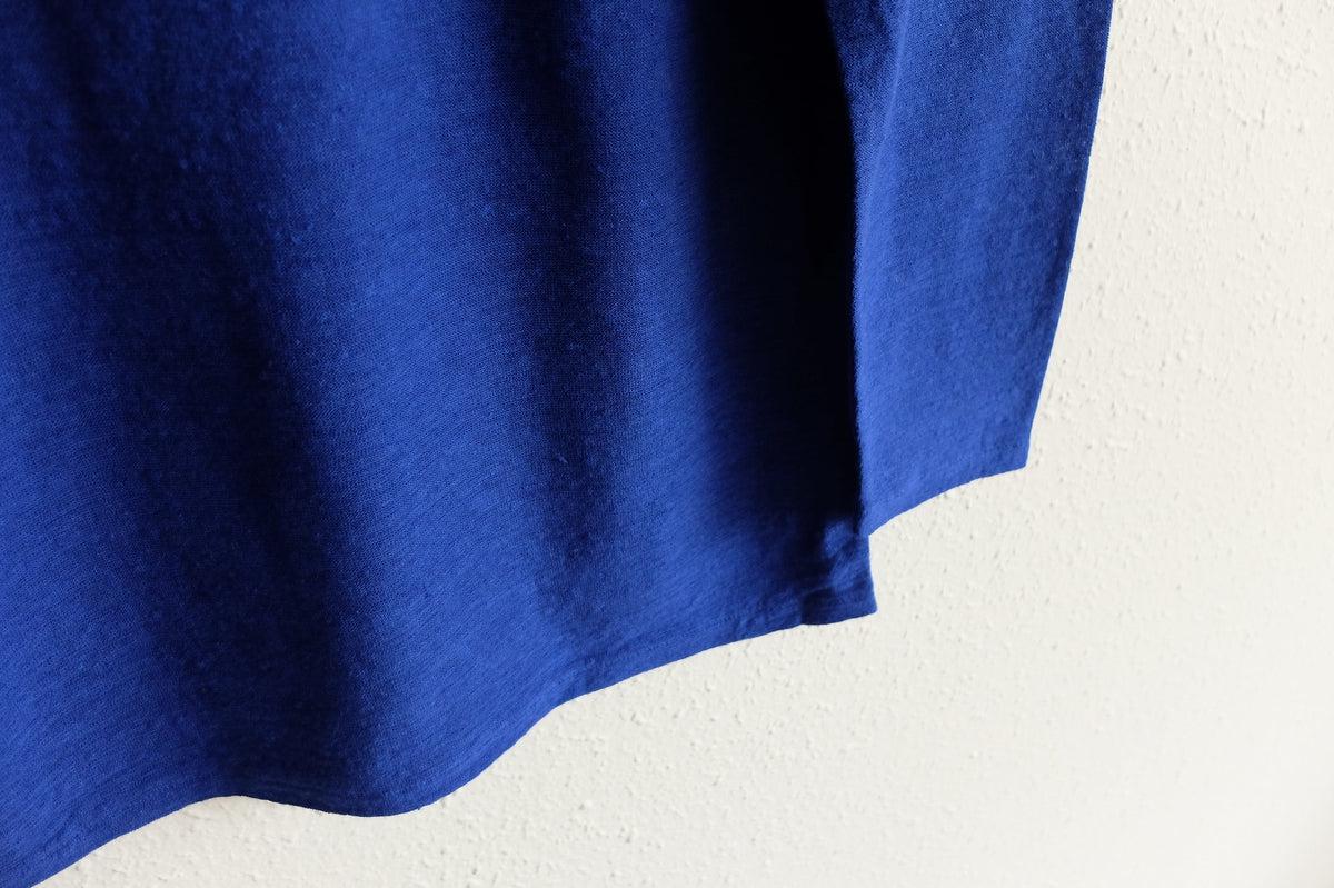 リネンコットンアンダーウェア7分袖｜レディース｜花紺