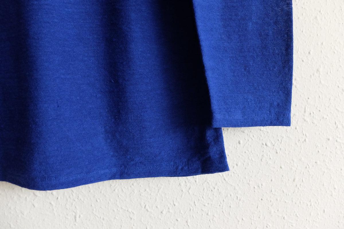 リネンコットンアンダーウェア7分袖｜レディース｜花紺