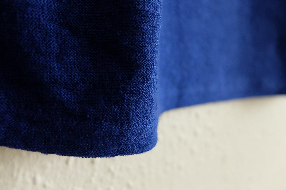 リネンコットンアンダーウェア7分袖｜レディース｜花紺