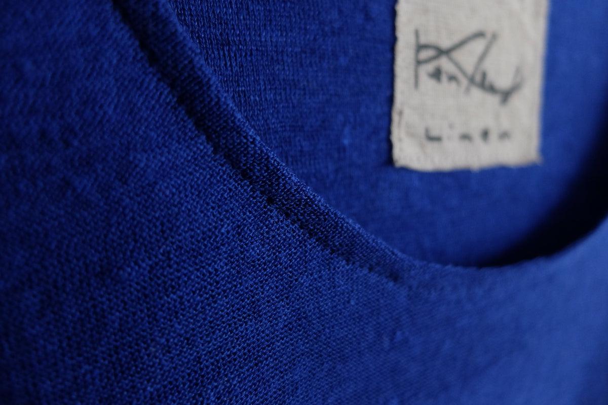 リネンコットンアンダーウェア7分袖｜レディース｜花紺