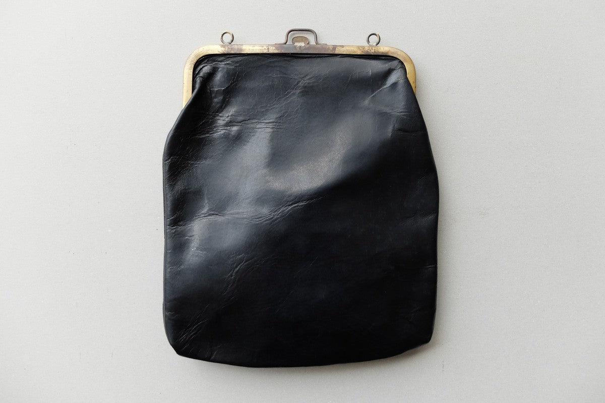 frame porch ＜エゾ鹿革黒染・L＞ レザーショルダーポーチ SHC-31D
