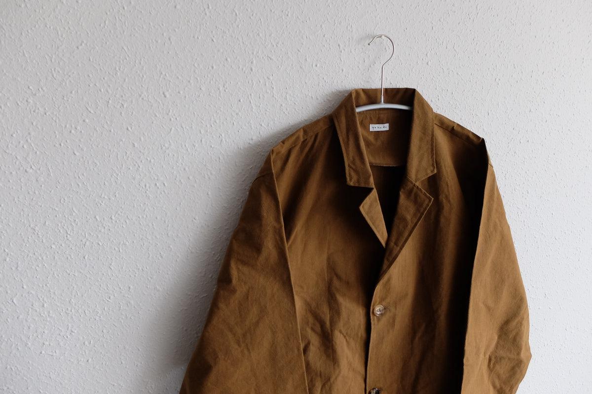 バフクロス ロングジャケット カーキブラウン｜unisex 2 size