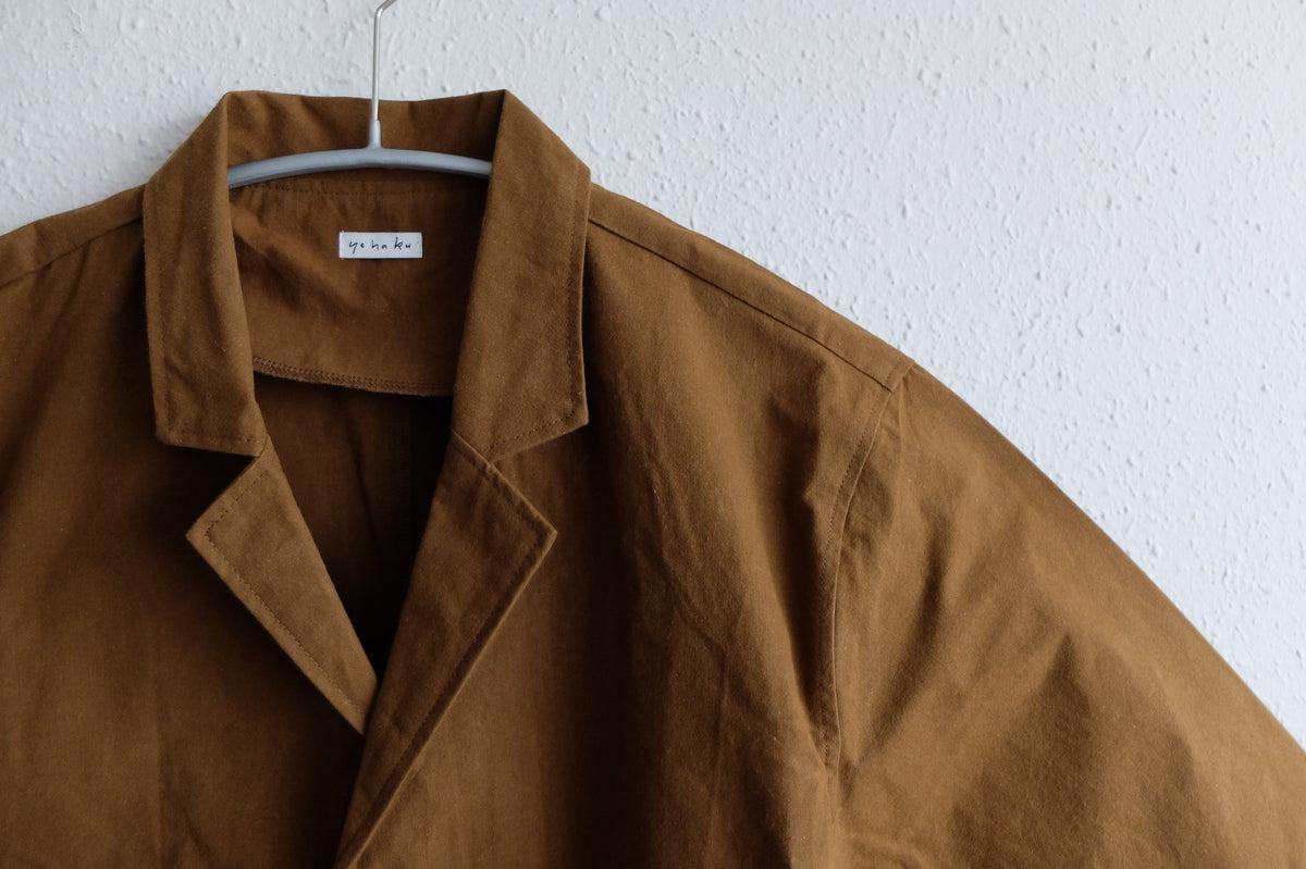バフクロス ロングジャケット カーキブラウン｜unisex 2 size