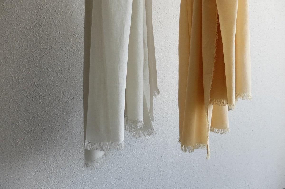 enrica cottonsilk scarf｜sesami-light grey