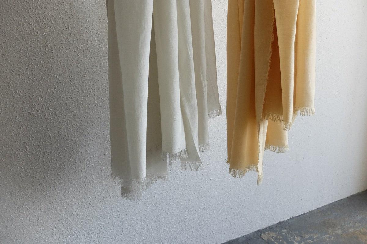 enrica cottonsilk scarf｜sesami-light grey