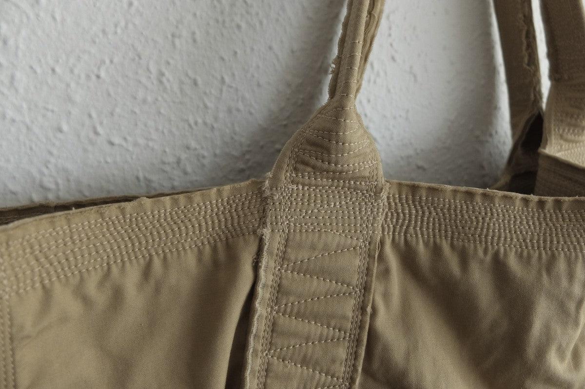 MITTAN / 綿麻ウェザーレイヤードバッグ大 薄茶 BA-19