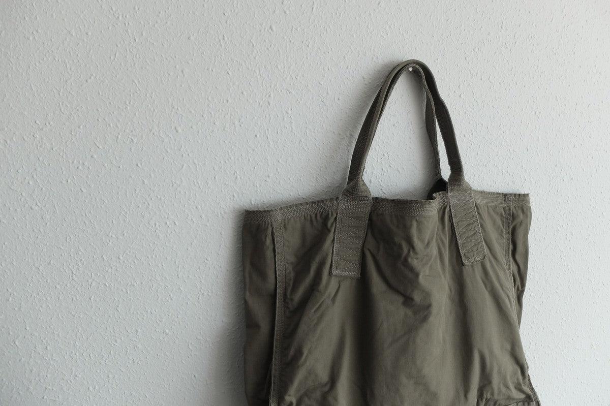 MITTAN / 綿麻ウェザーレイヤードバッグ大 灰 BA-19