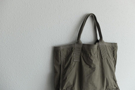 MITTAN / 綿麻ウェザーレイヤードバッグ大 灰 BA-19