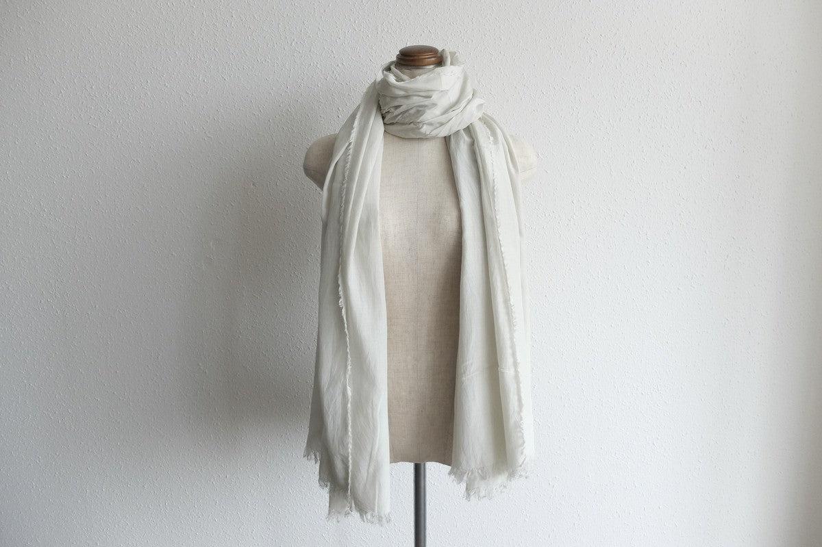enrica cottonsilk scarf｜sesami-light grey