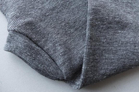 リネンニットレギンス マチ付き｜チャコール｜2 size