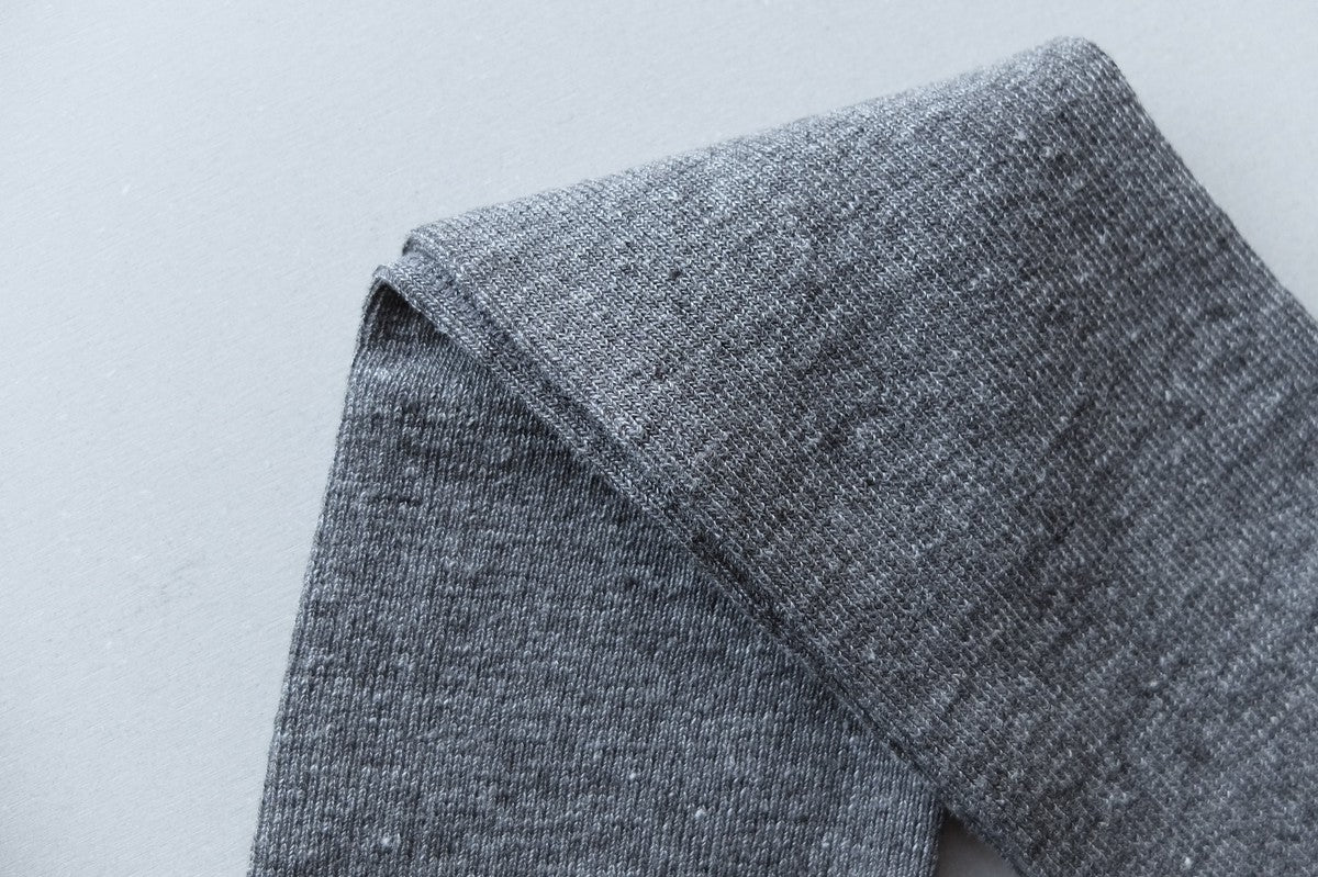 リネンニットレギンス マチ付き｜チャコール｜2 size