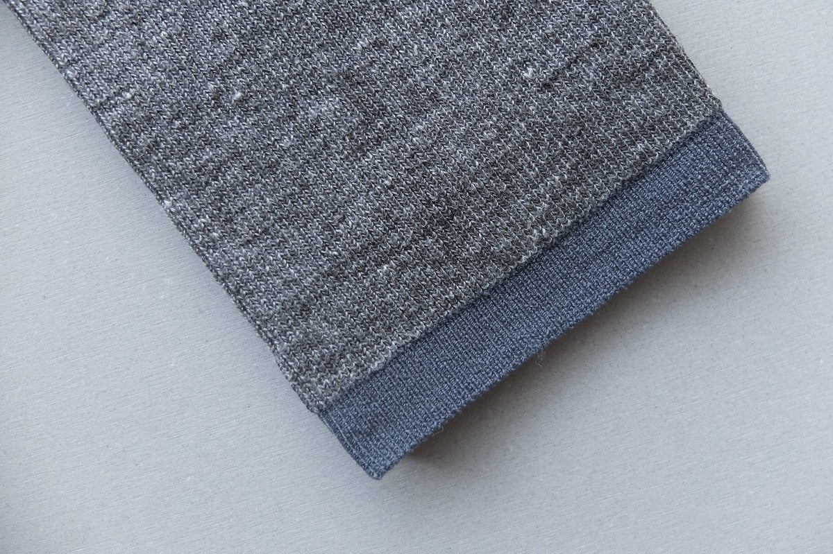 リネンニットレギンス マチ付き｜チャコール｜2 size