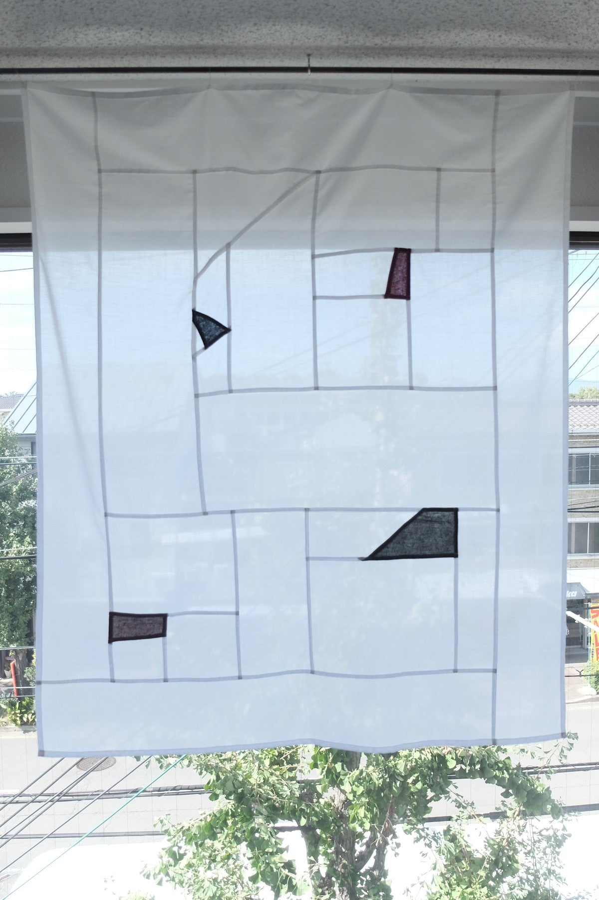 【限定1点】ポジャギカーテン｜102×85cm｜濃青赤