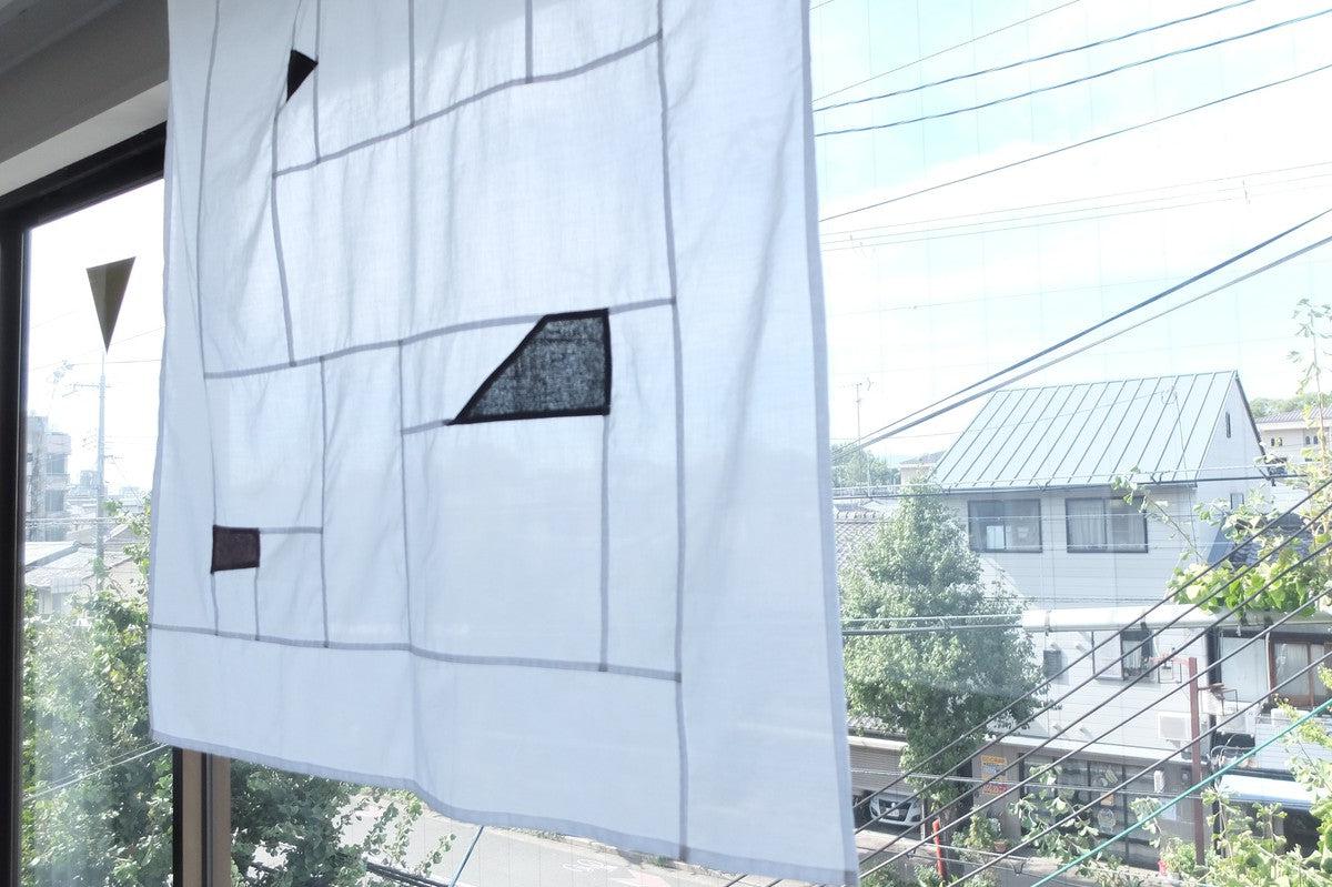 【限定1点】ポジャギカーテン｜102×85cm｜濃青赤