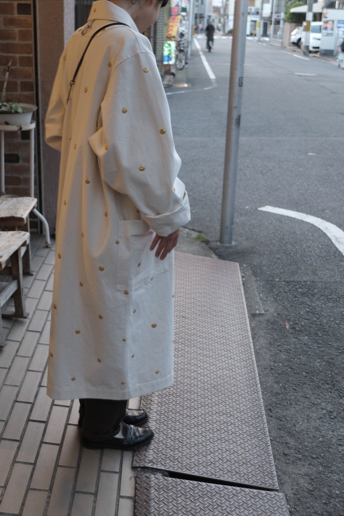 木間服装製作 coat コットン帆布ドット 各色｜unisex freesize