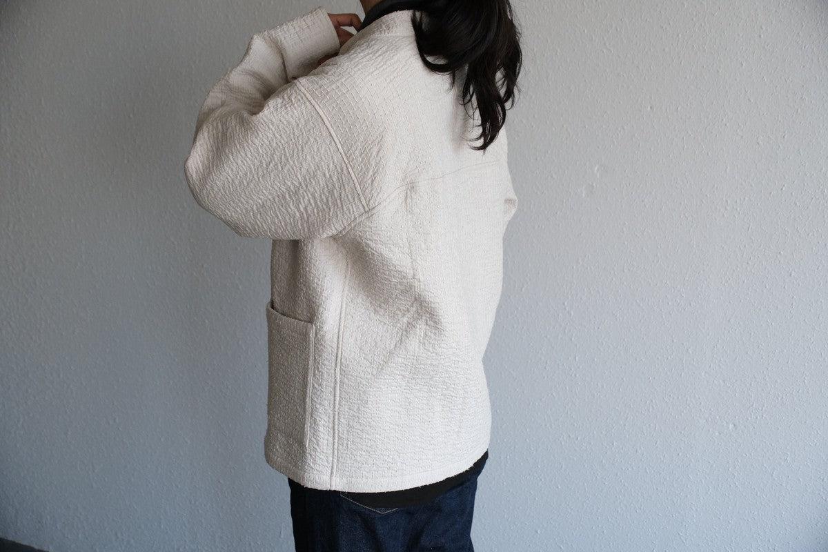 MITTAN / 中わた刺し子織ジャケット 黒 JK-64 / unisex