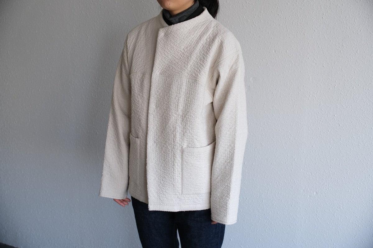 MITTAN / 中わた刺し子織ジャケット 黒 JK-64 / unisex