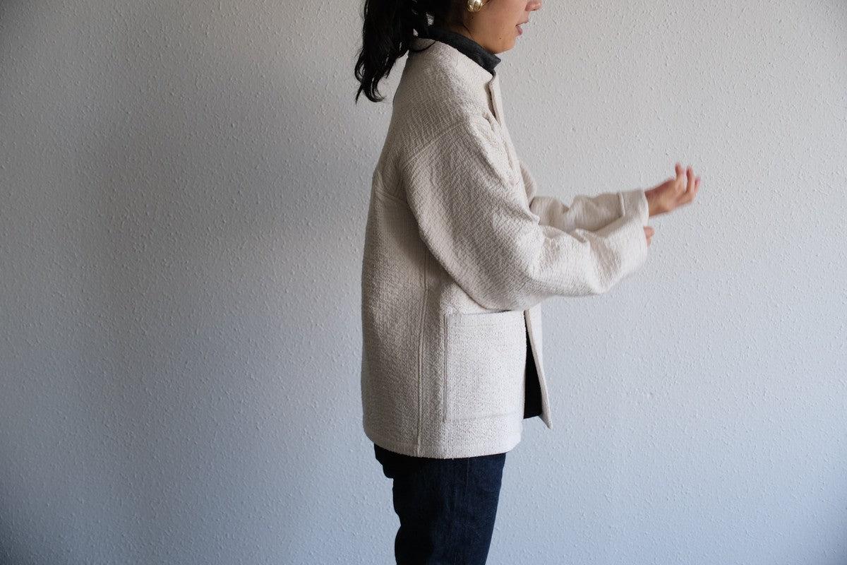 MITTAN / 中わた刺し子織ジャケット 黒 JK-64 / unisex