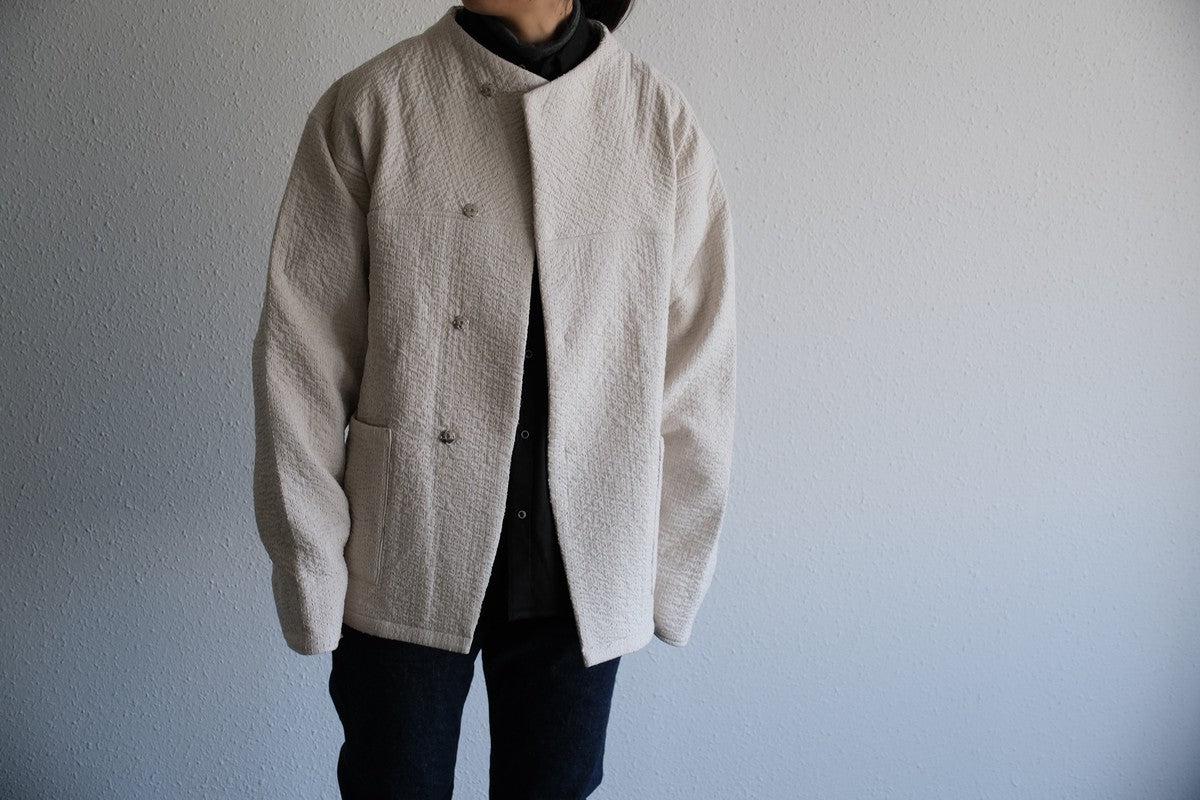 MITTAN / 中わた刺し子織ジャケット 黒 JK-64 / unisex