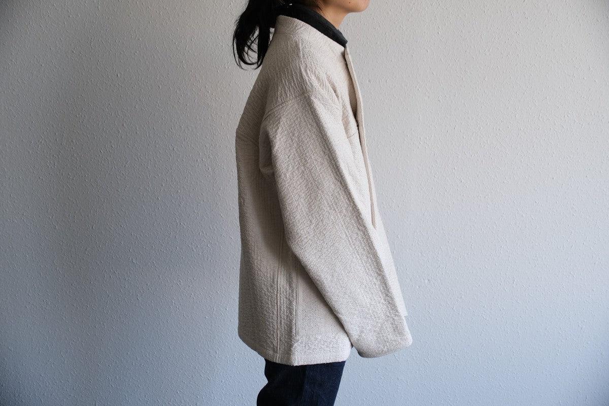 MITTAN / 中わた刺し子織ジャケット 黒 JK-64 / unisex