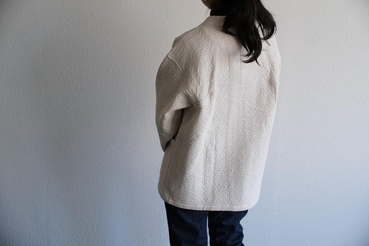 MITTAN / 中わた刺し子織ジャケット 黒 JK-64 / unisex