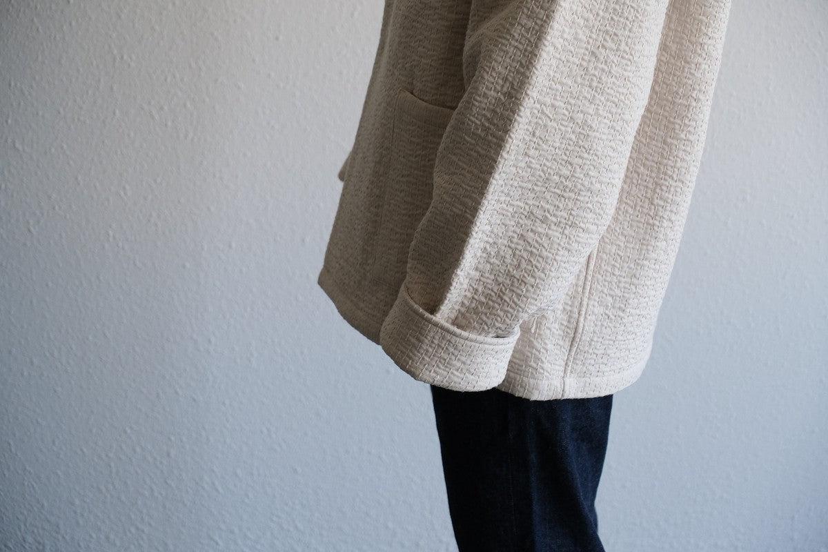 MITTAN / 中わた刺し子織ジャケット 黒 JK-64 / unisex
