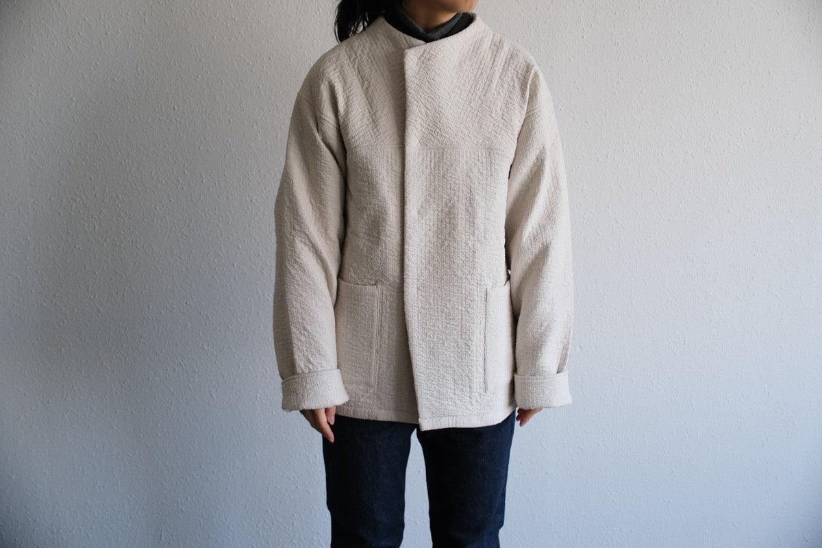 MITTAN / 中わた刺し子織ジャケット 黒 JK-64 / unisex