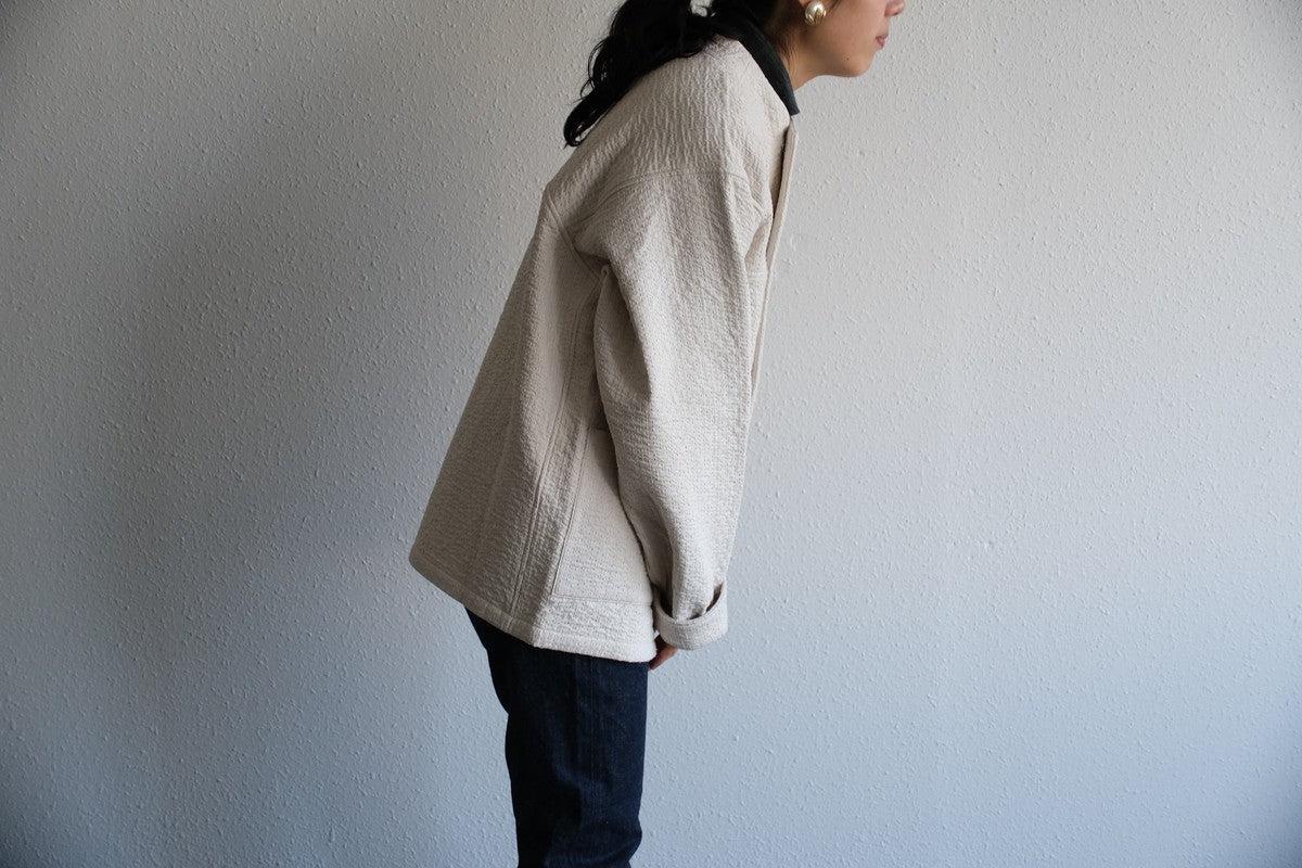 MITTAN / 中わた刺し子織ジャケット 黒 JK-64 / unisex