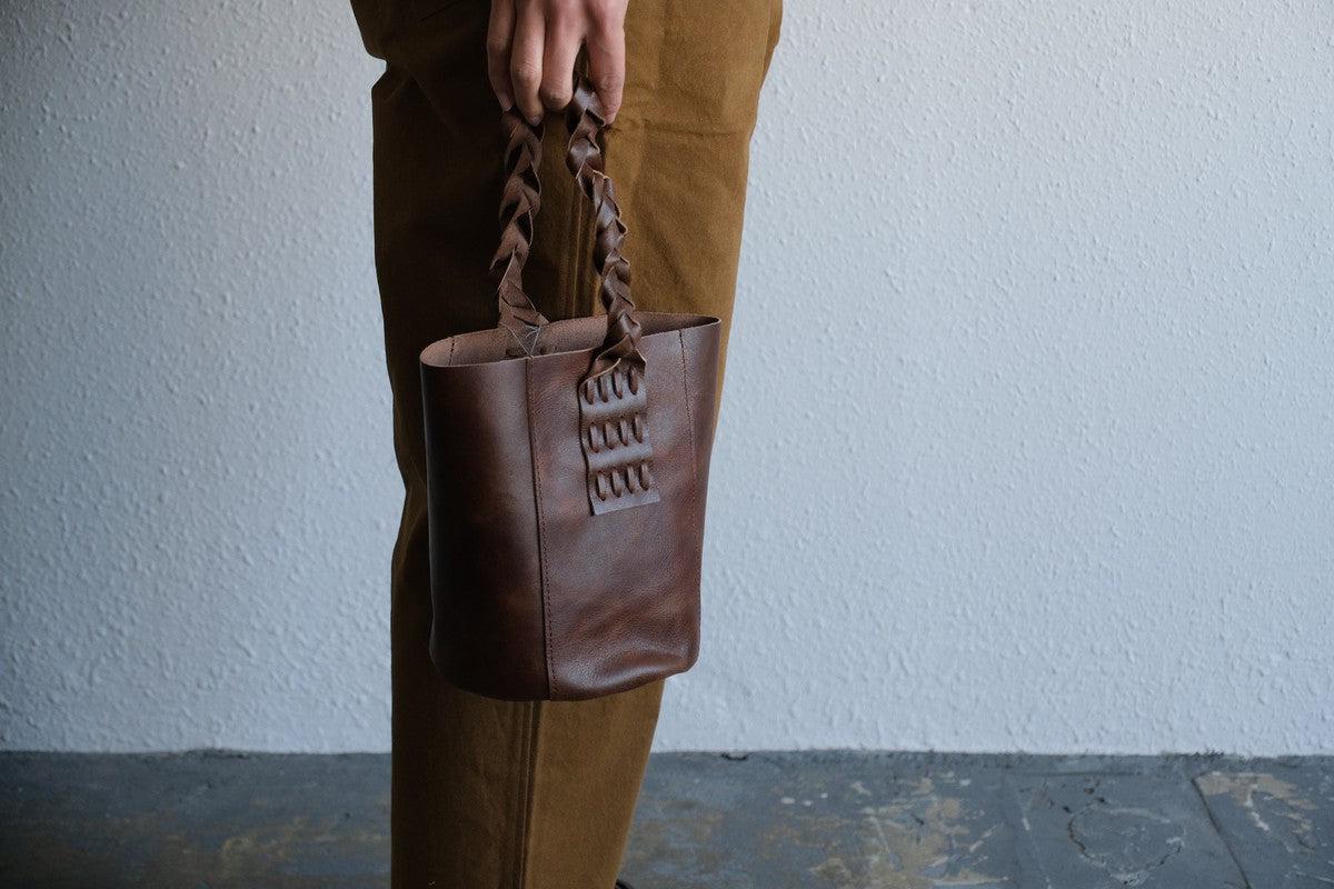 MITTAN / 駱駝革ミニバッグ 濃茶