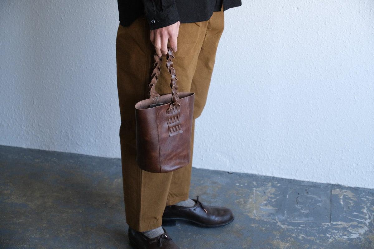 MITTAN / 駱駝革ミニバッグ 濃茶